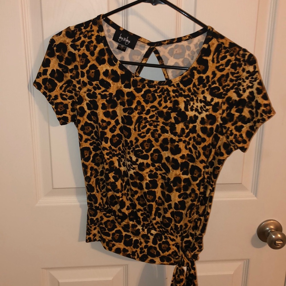 Cheetah print boutique top